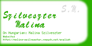 szilveszter malina business card